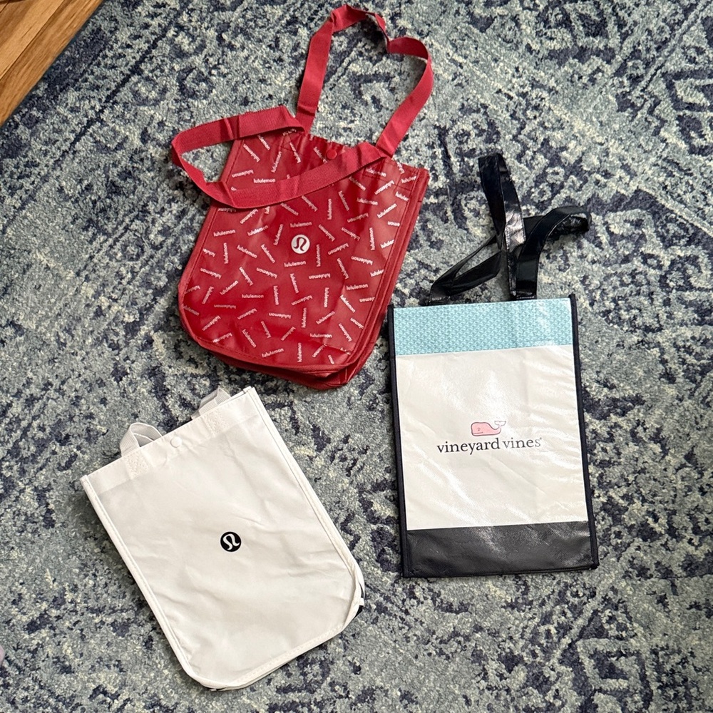 Lululemon and Vineyard Vines Tote Bags